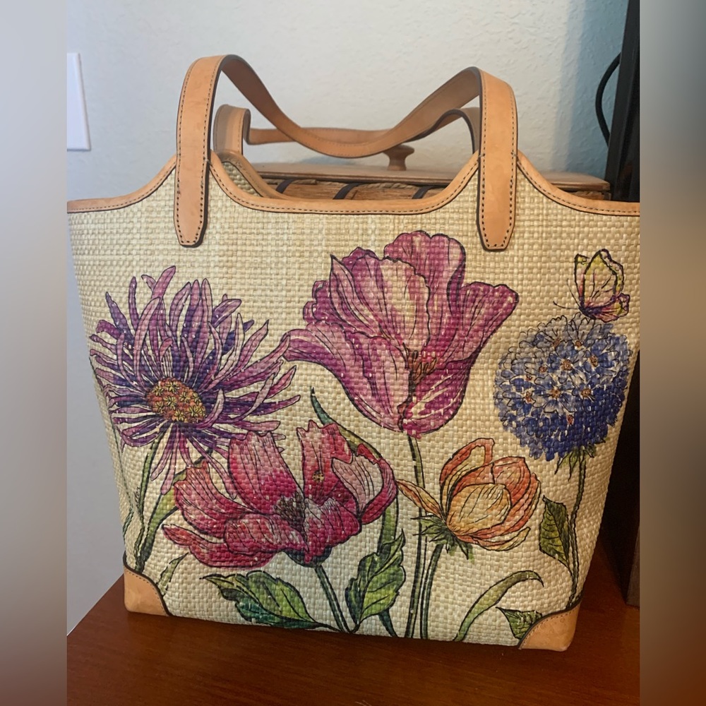 Brighton straw and leather Tote